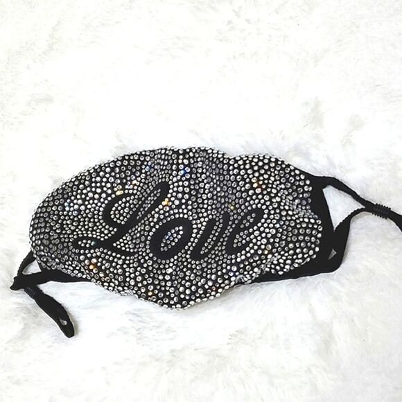 Austrian Crystal Face mask Love Design - Picture 3 of 5
